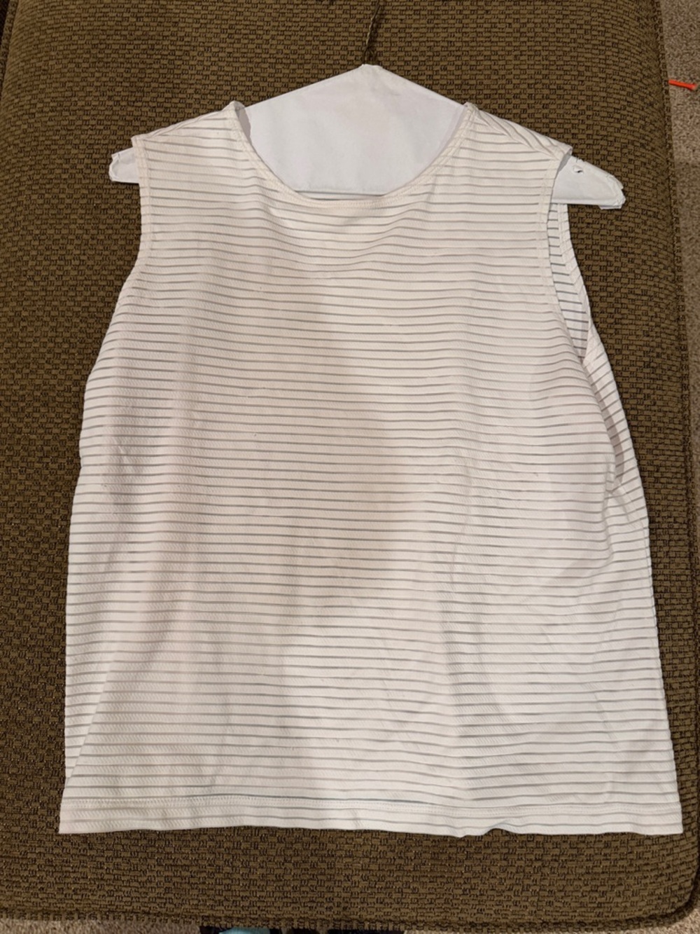Laura Ashley Sleeveless White Striped Women's Tank Top Small